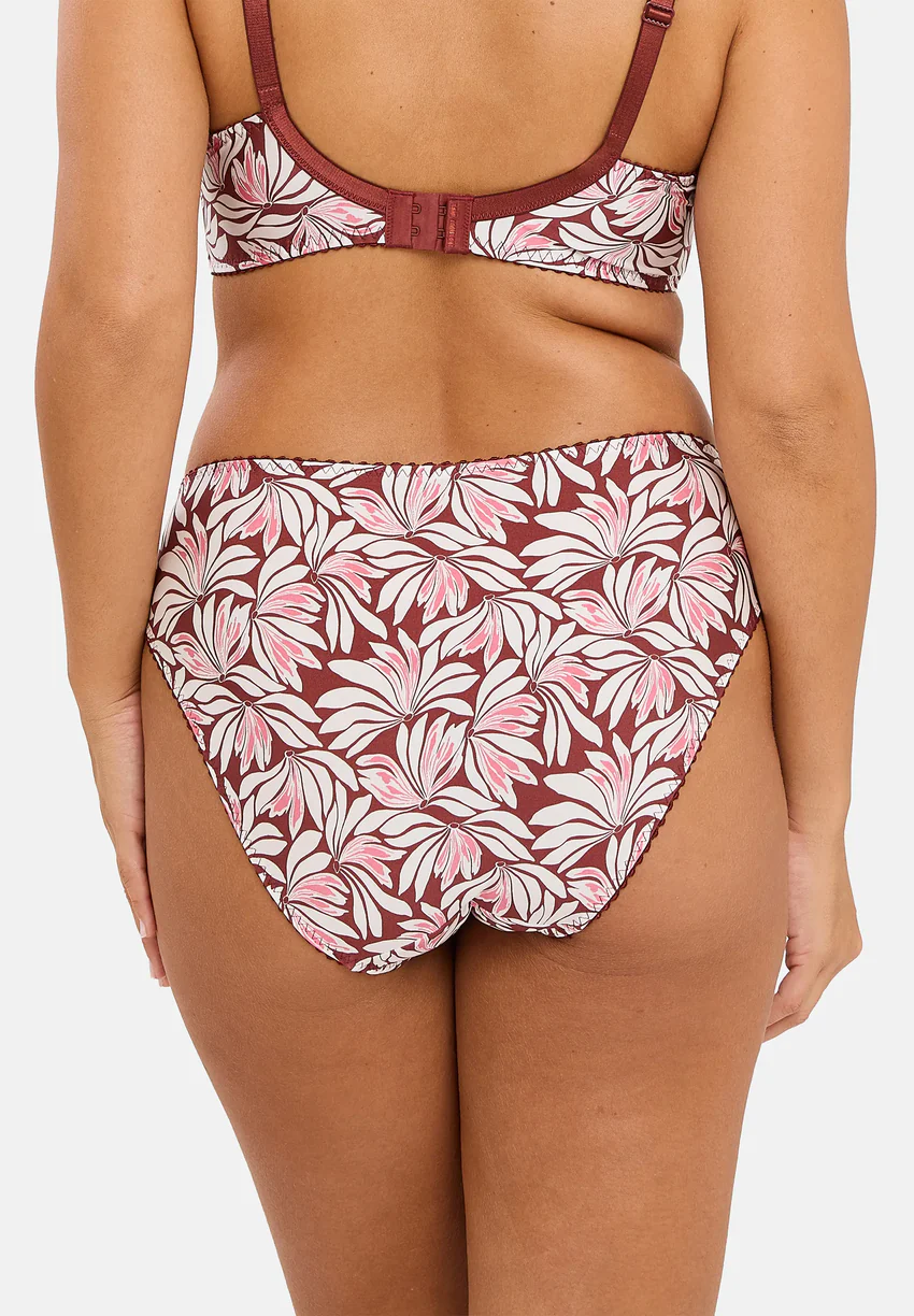 Slip Amélie Print Imprimé Floral Rouge Cabernet
