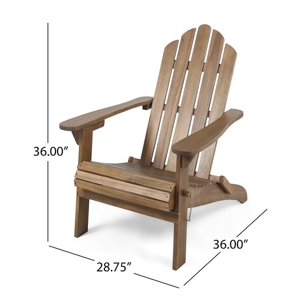 Hollywood Foldable Acacia Adirondack Chair by Christopher Knight Home
