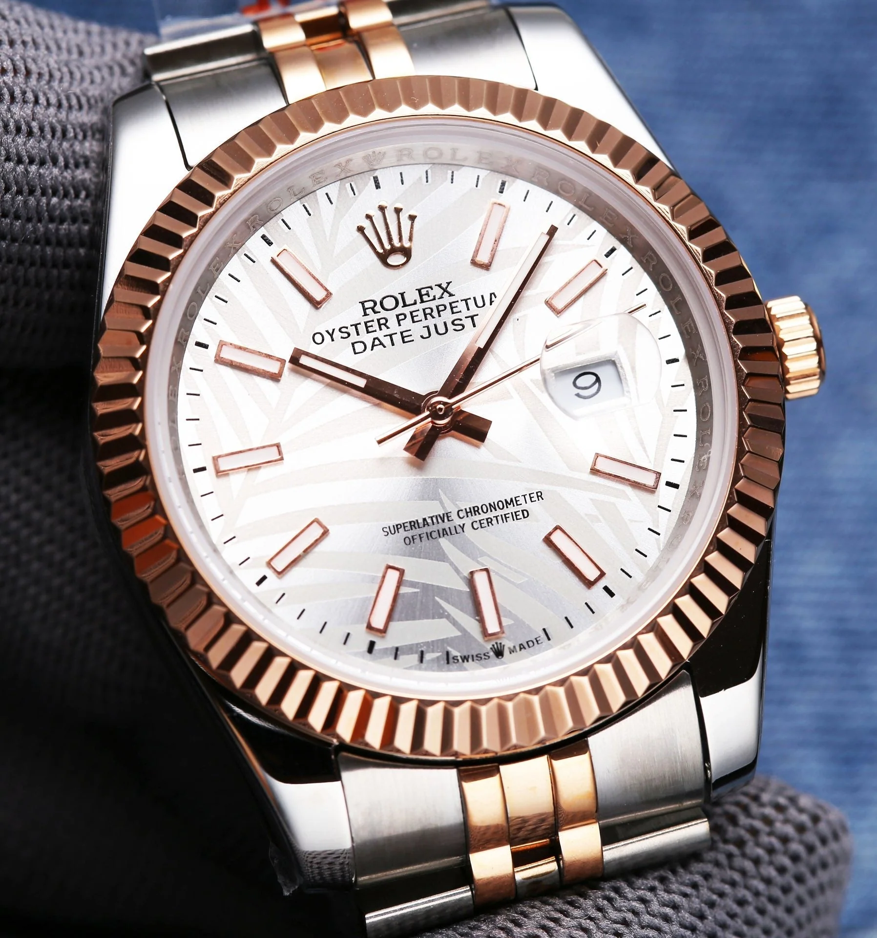 Rolex Datejust 41mm Pink Gold Silver