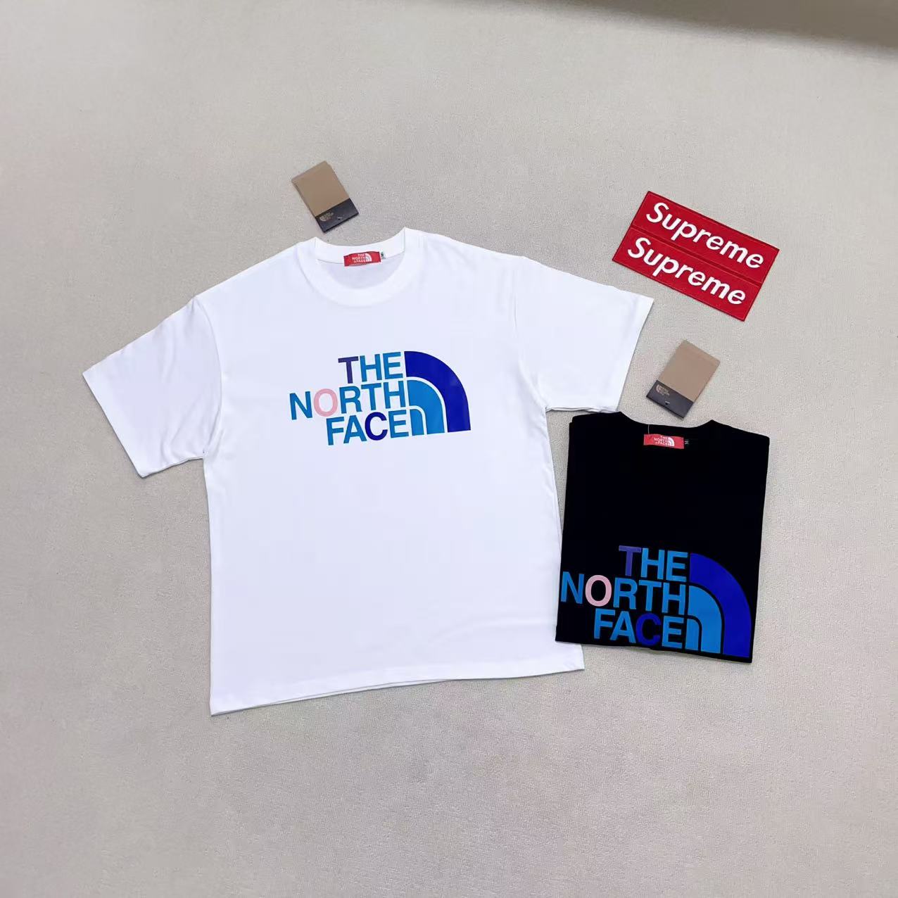 The North Face big logo unisex couple T-shirt - cnluxepick