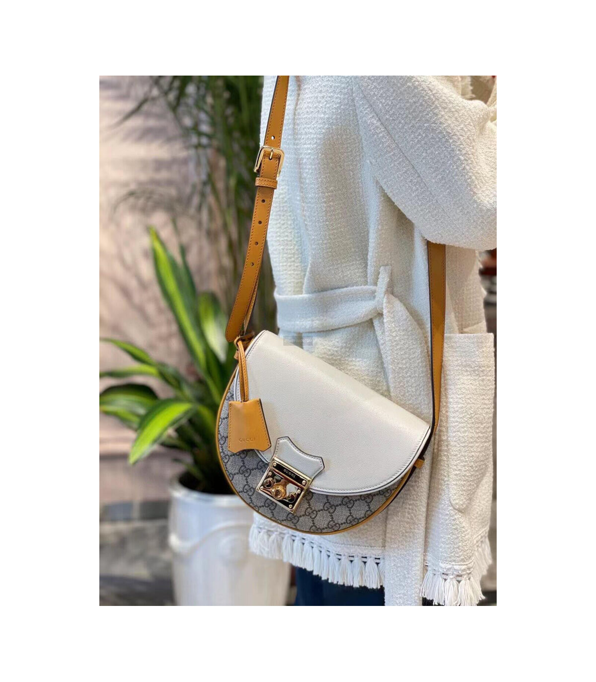 Gucci Padlock Small Shoulder Bag White