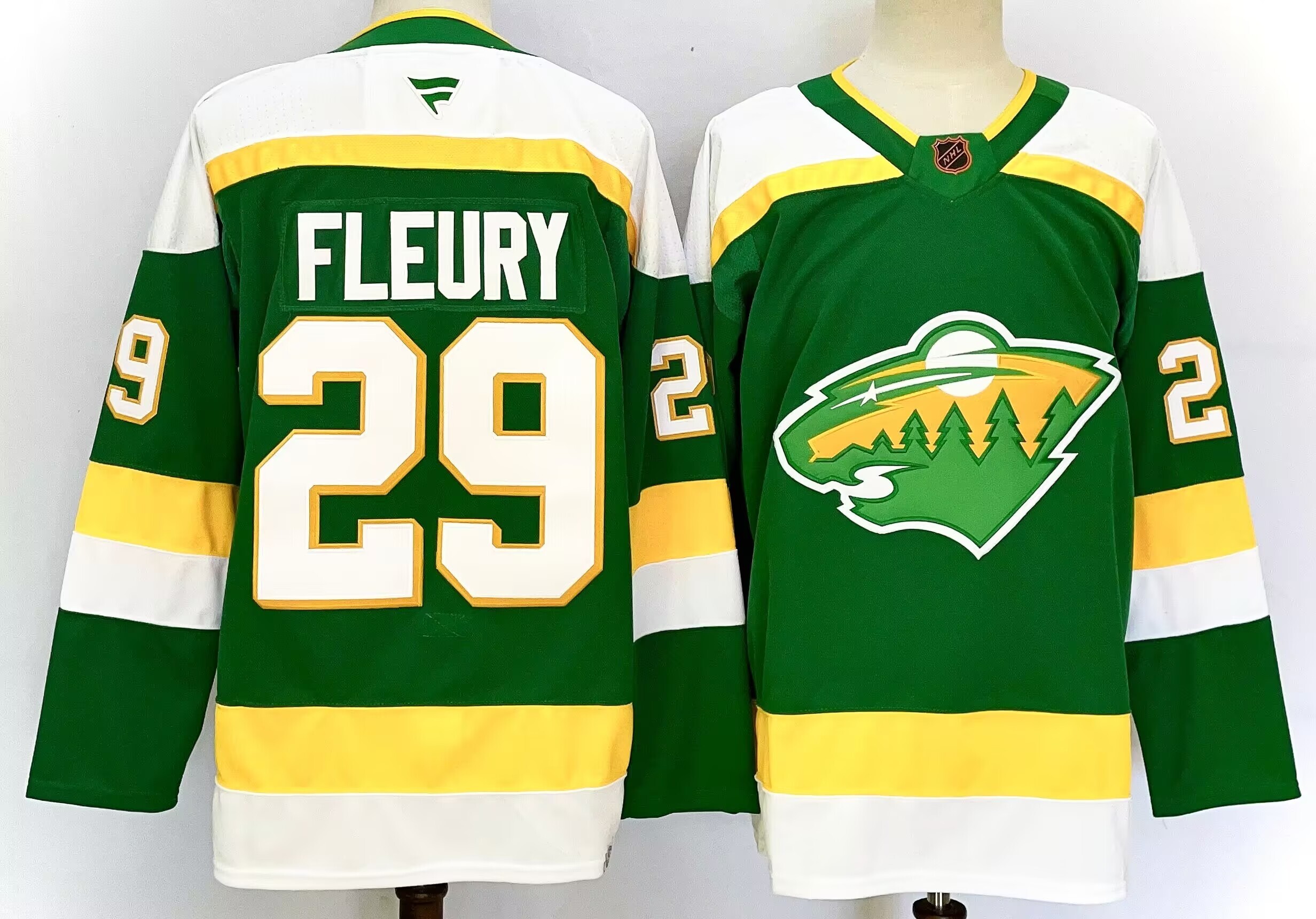 Men's Minnesota Wild Marc-Andr�� Fleury #29 Fanatics Bright Green Retro Version Player Jersey