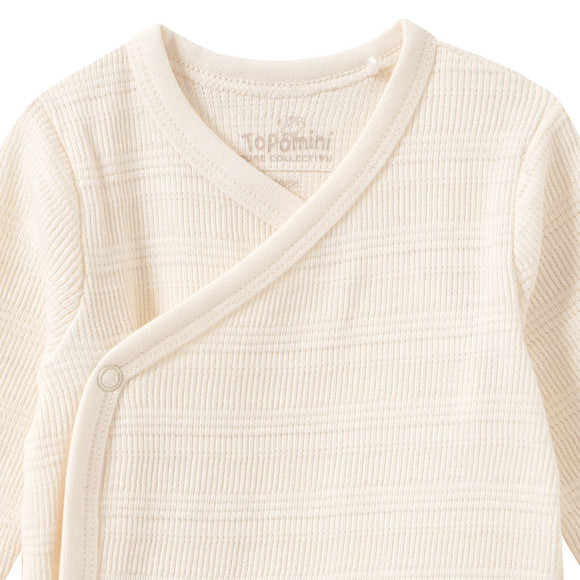 Topomini Pure Collection Newborn Wickelbody mit Strukturmuster