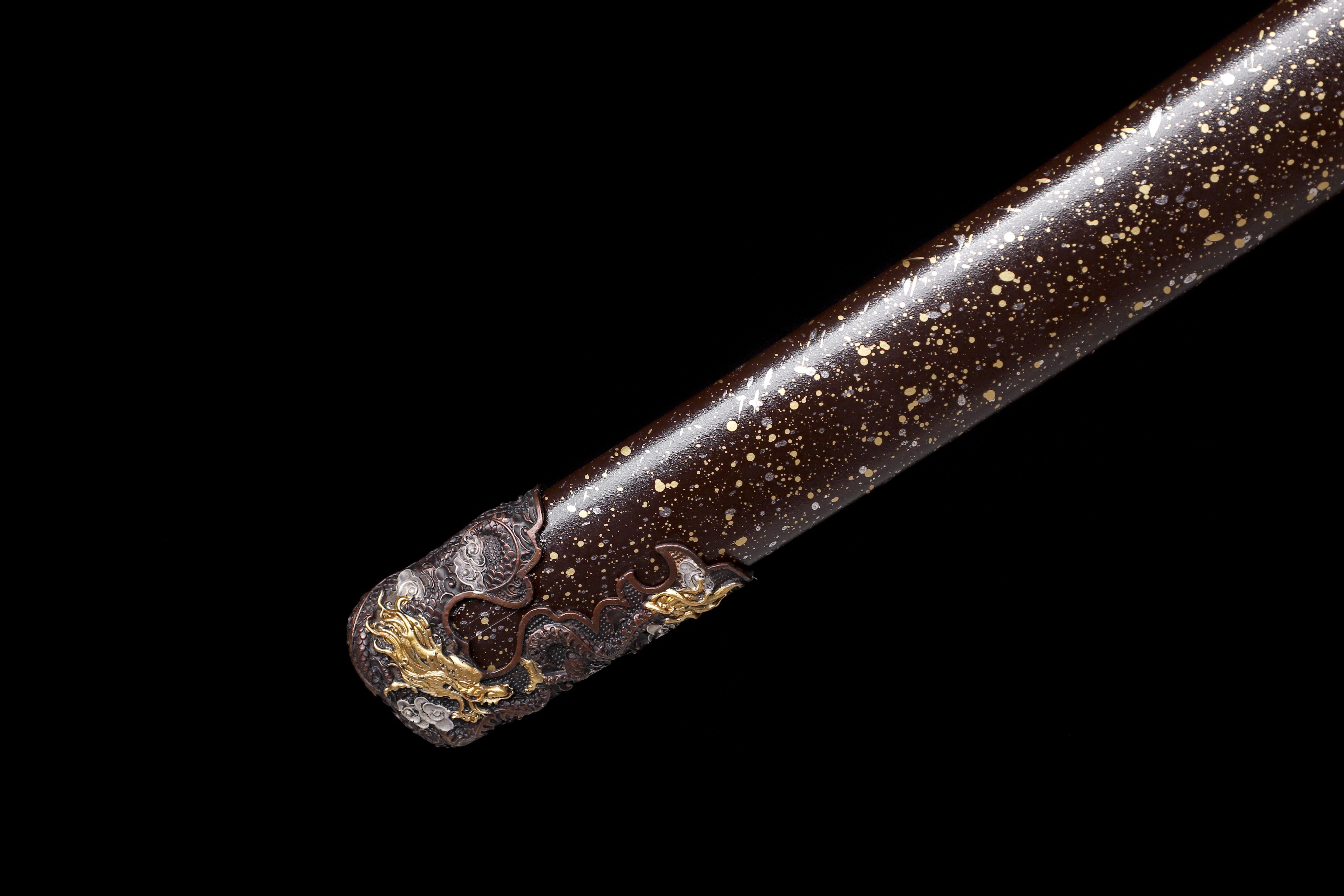 Handmade Japanese Katana Go-Mai Blade Galaxy Dragon Full Tang