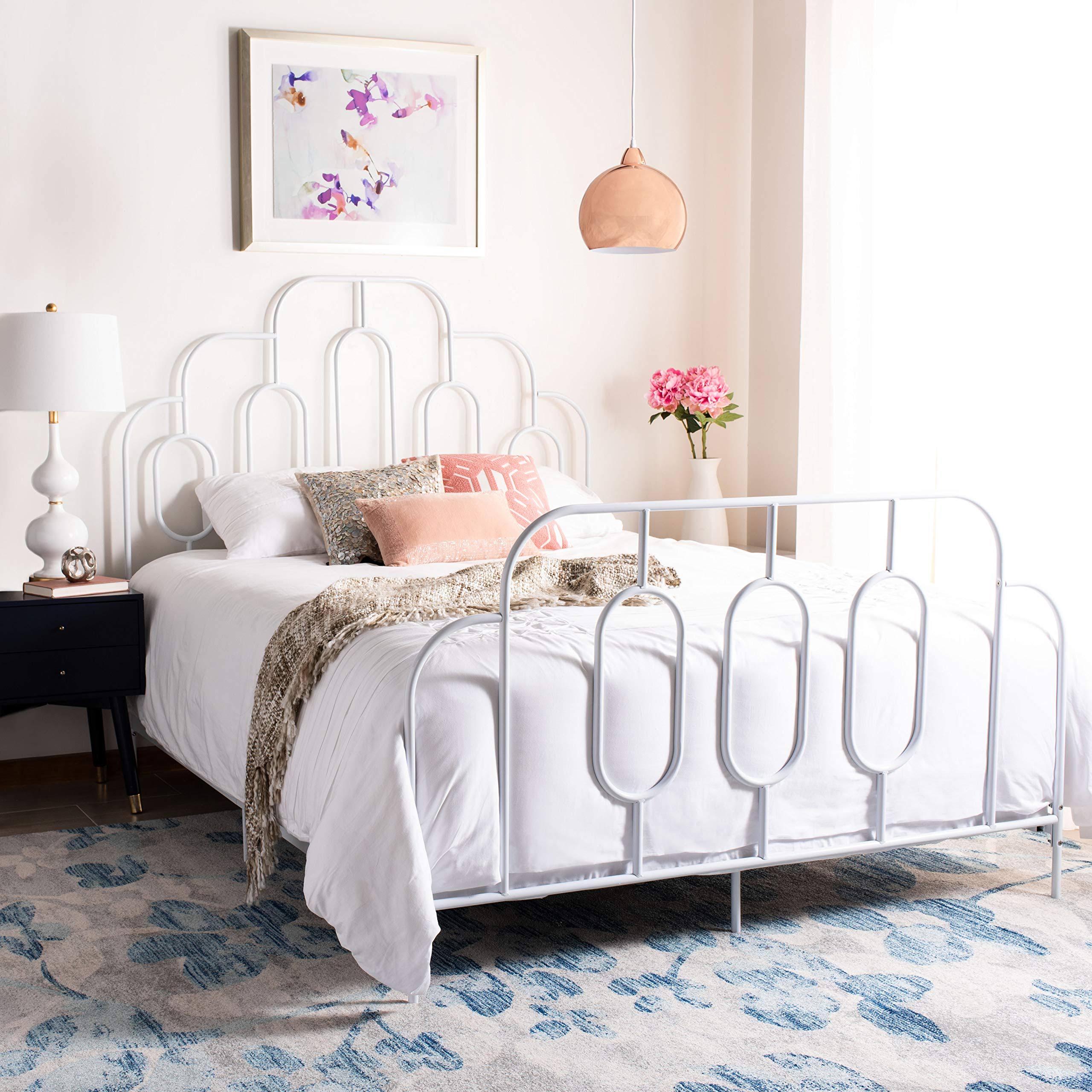 Safavieh Paloma Full Metal Retro Bed, White