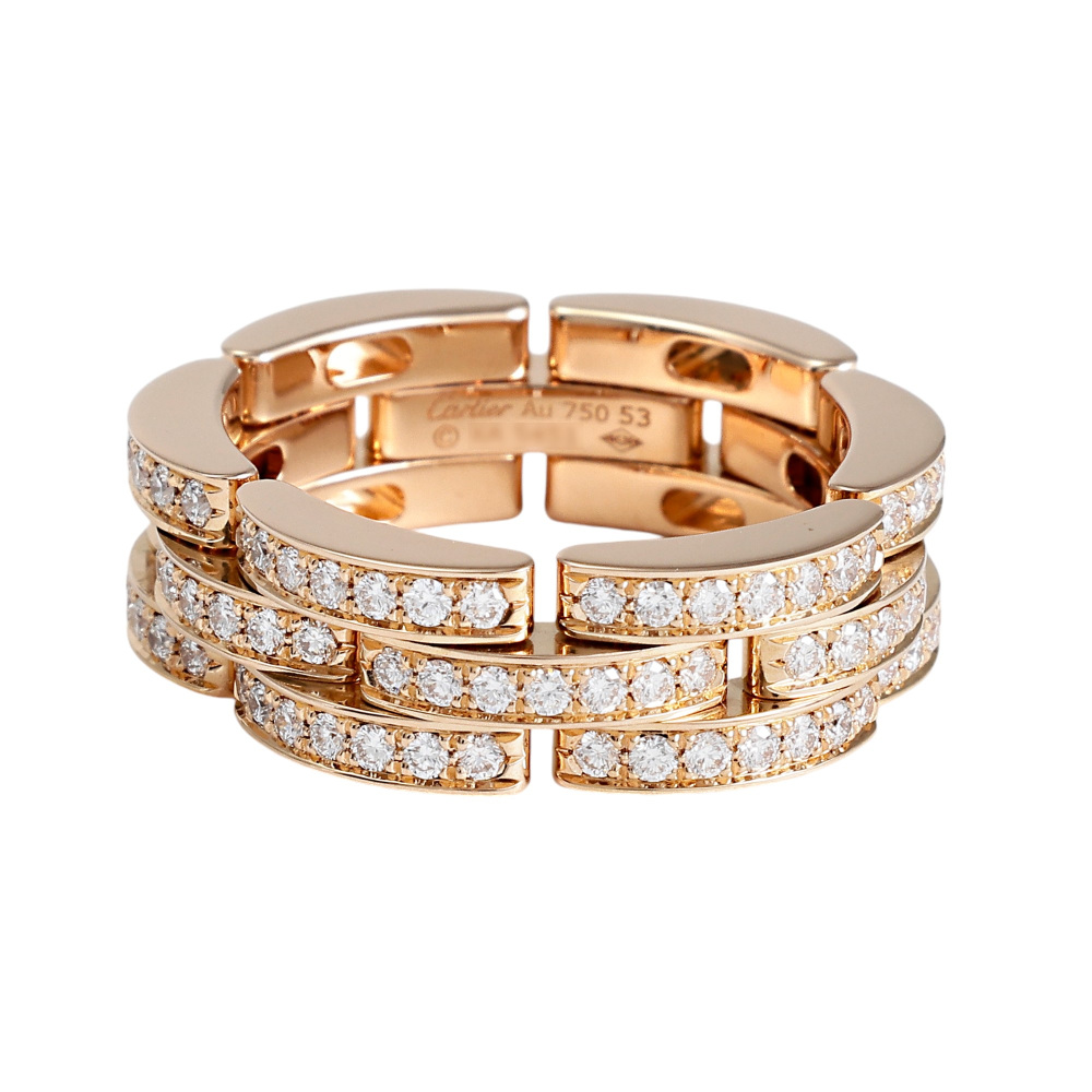 Cartier Mayon Pantale Ring 18K Rose Gold Diamond N4248300