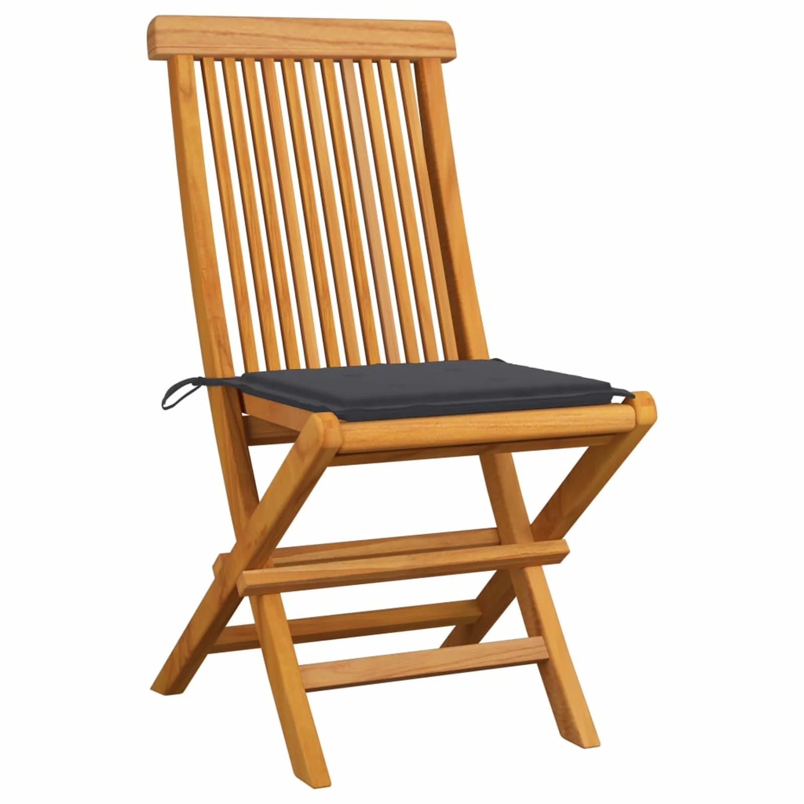 Suzicca Patio Chairs with Anthracite Cushions 6 pcs Solid Teak Wood
