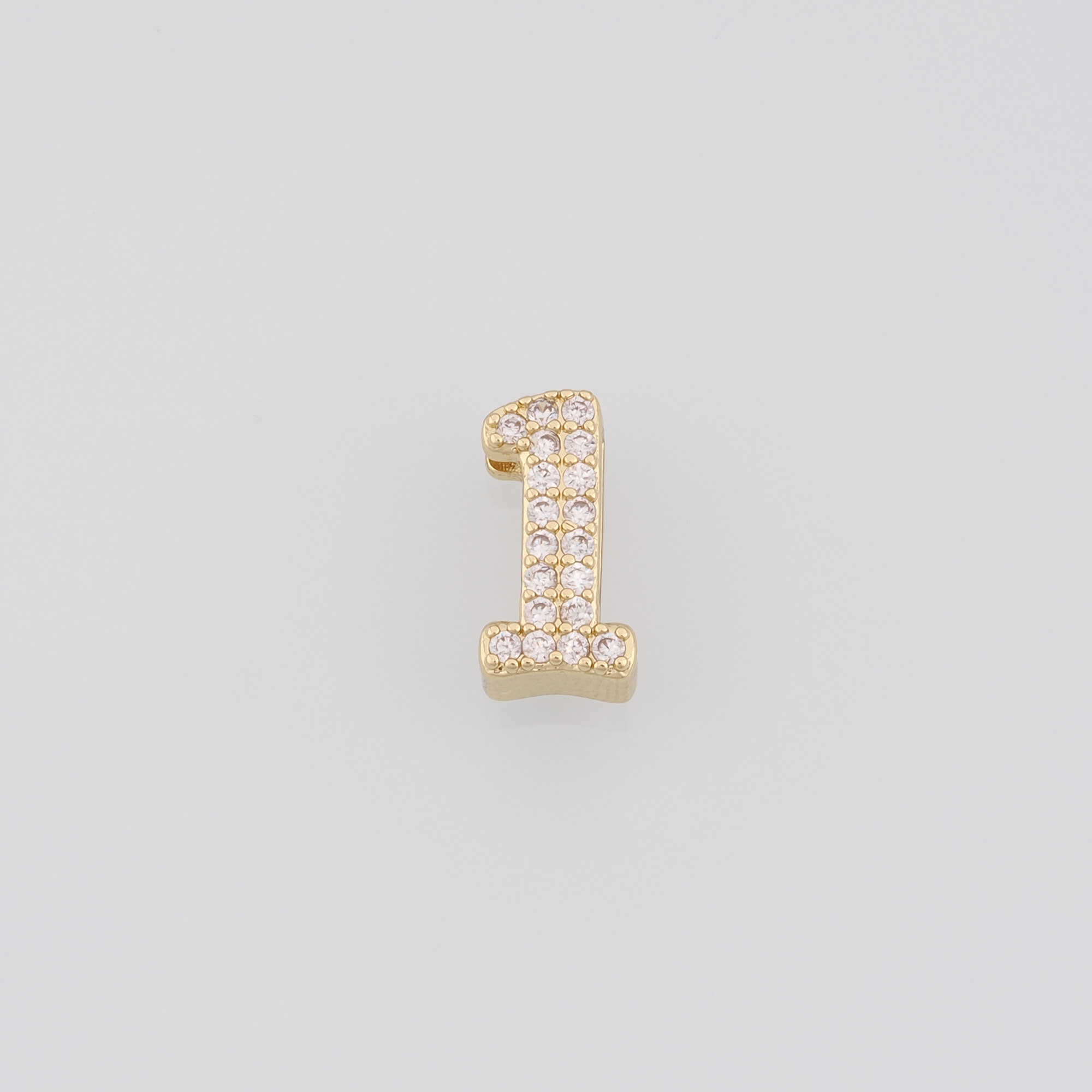 18K Gold Filled Number Spacer Beads,CZ Micro Pave Number Spacer Beads,DIY Jewelry Making Supply
