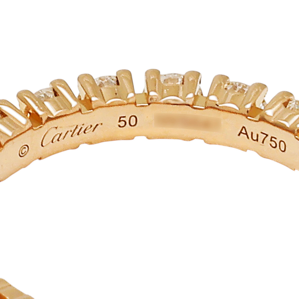 Cartier Destiny Diamond Wedding Ring 18K Rose Gold N4722700