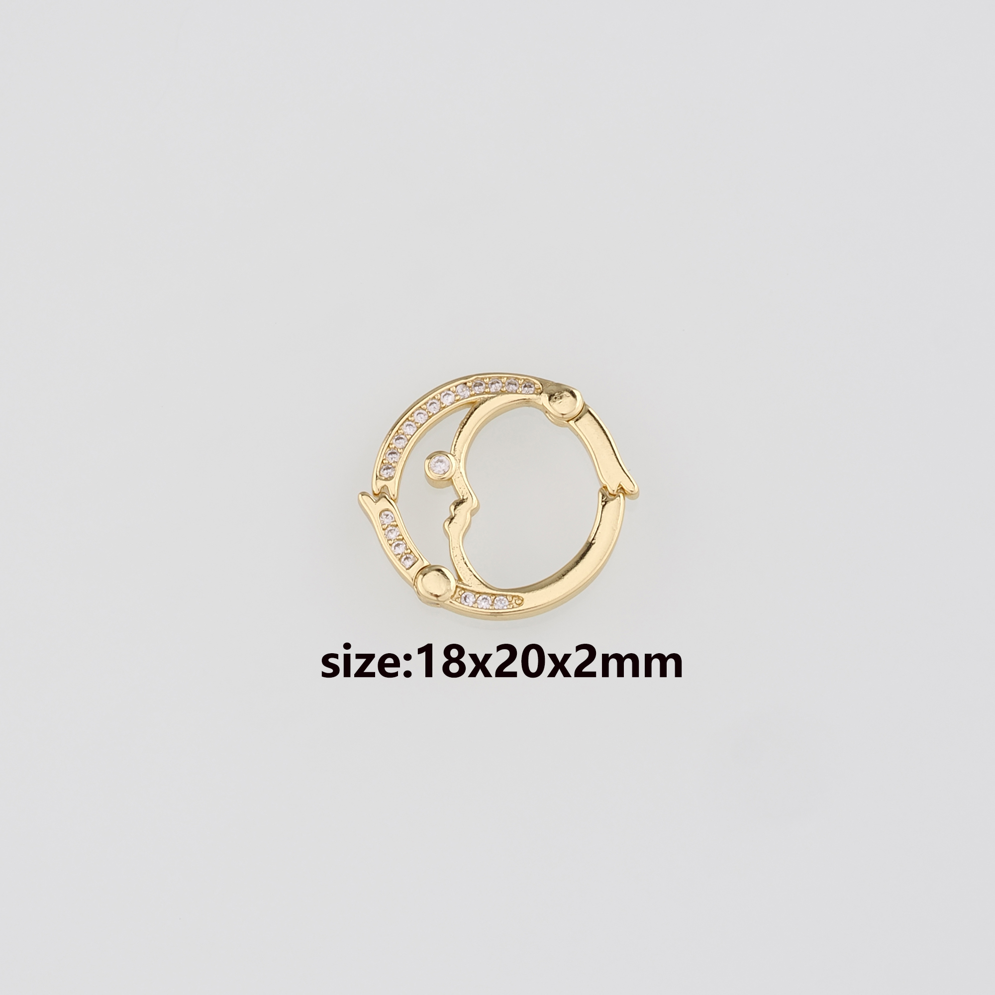 18K Gold Filled Round Snap Clasp,Dainty Double Opening Clasp for DIY Jewelry Necklace Bracelet