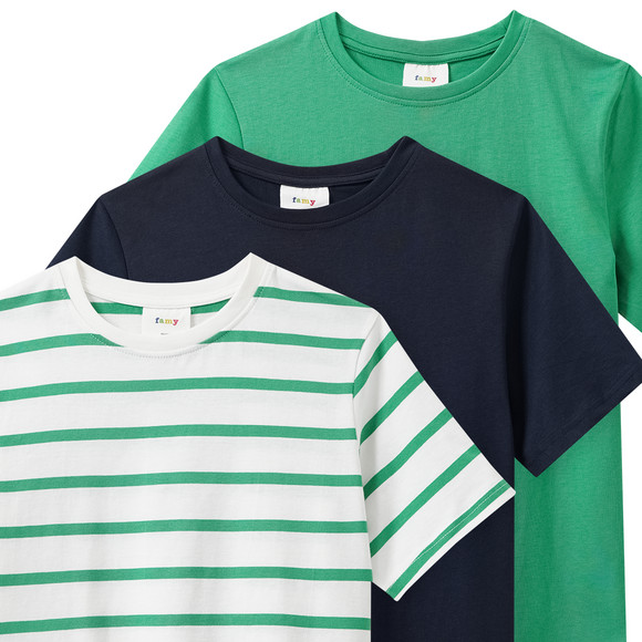 Famy 3 Jungen T-Shirts im Basic-Look
