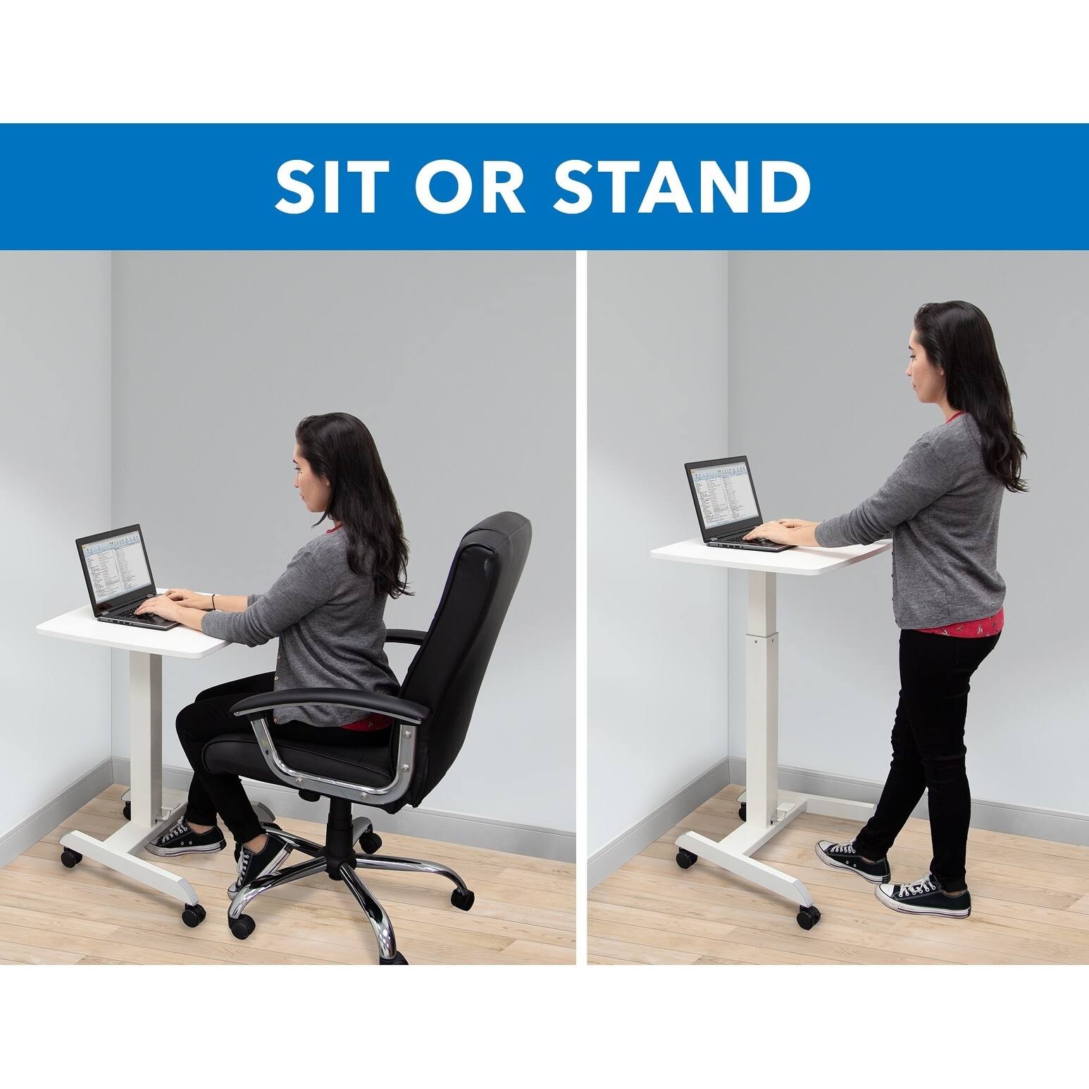 Mount-It! Adjustable Rolling Laptop Desk