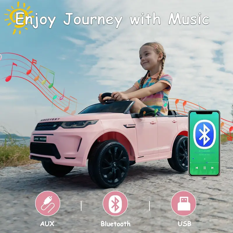 TEOAYEAH Licensed Land Rover Kids’ Electric Ride-On Car – Lithium-Ion Battery, Built-in Music, Parental Remote Control