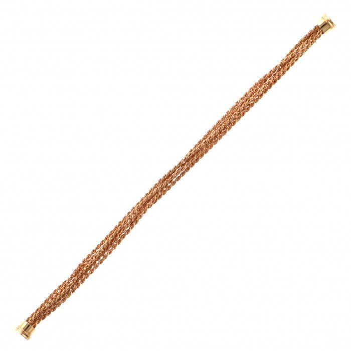 FRED Force 10 Lm Multi Chain Cable 15 K18 Pink Gold Bracelet 6B0355