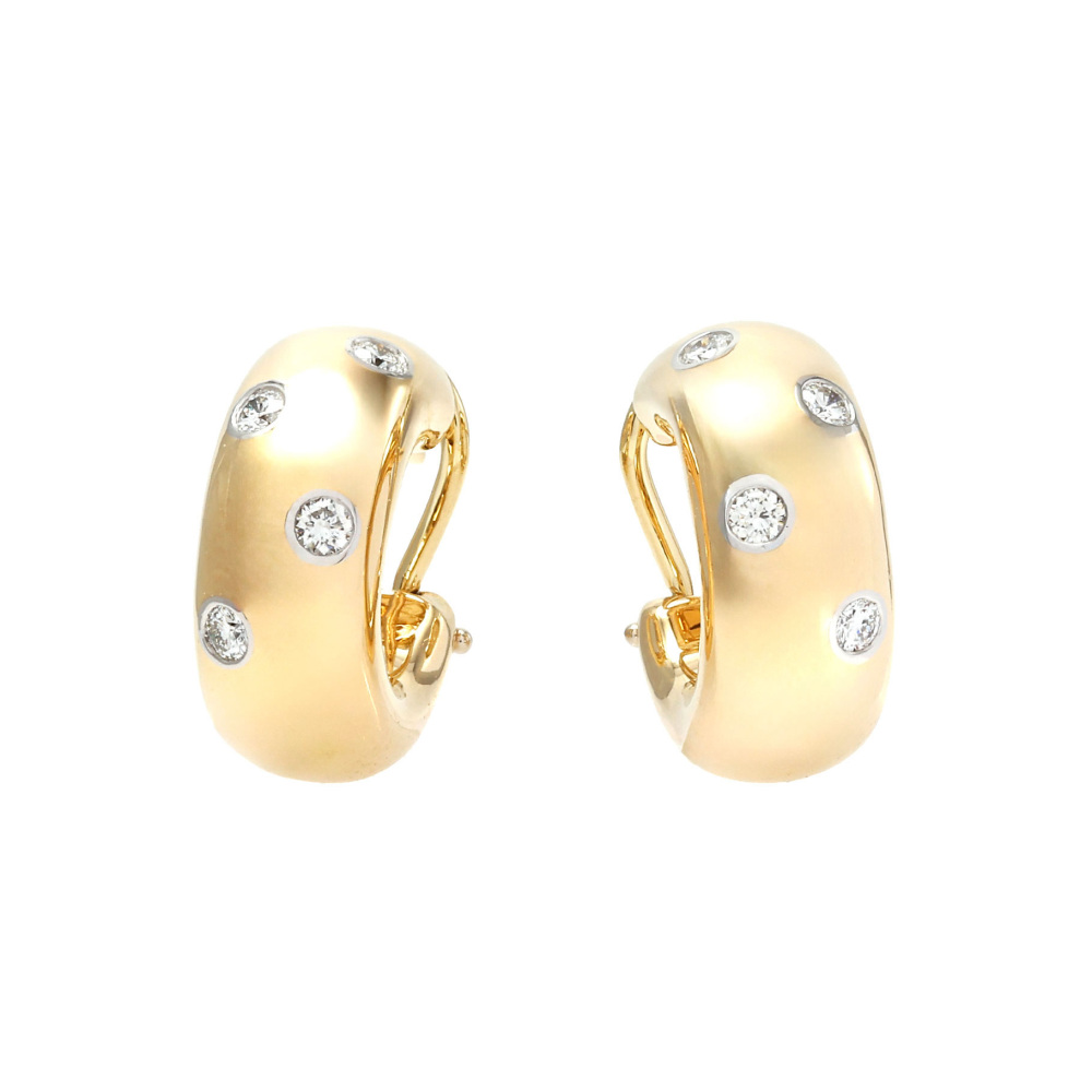 Tiffany & Co. Dots Earrings Platinum & 18K Yellow Gold Diamond