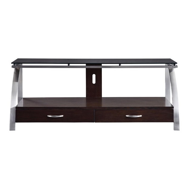 Tioga Metal Tv Stand In Espresso Lexicon