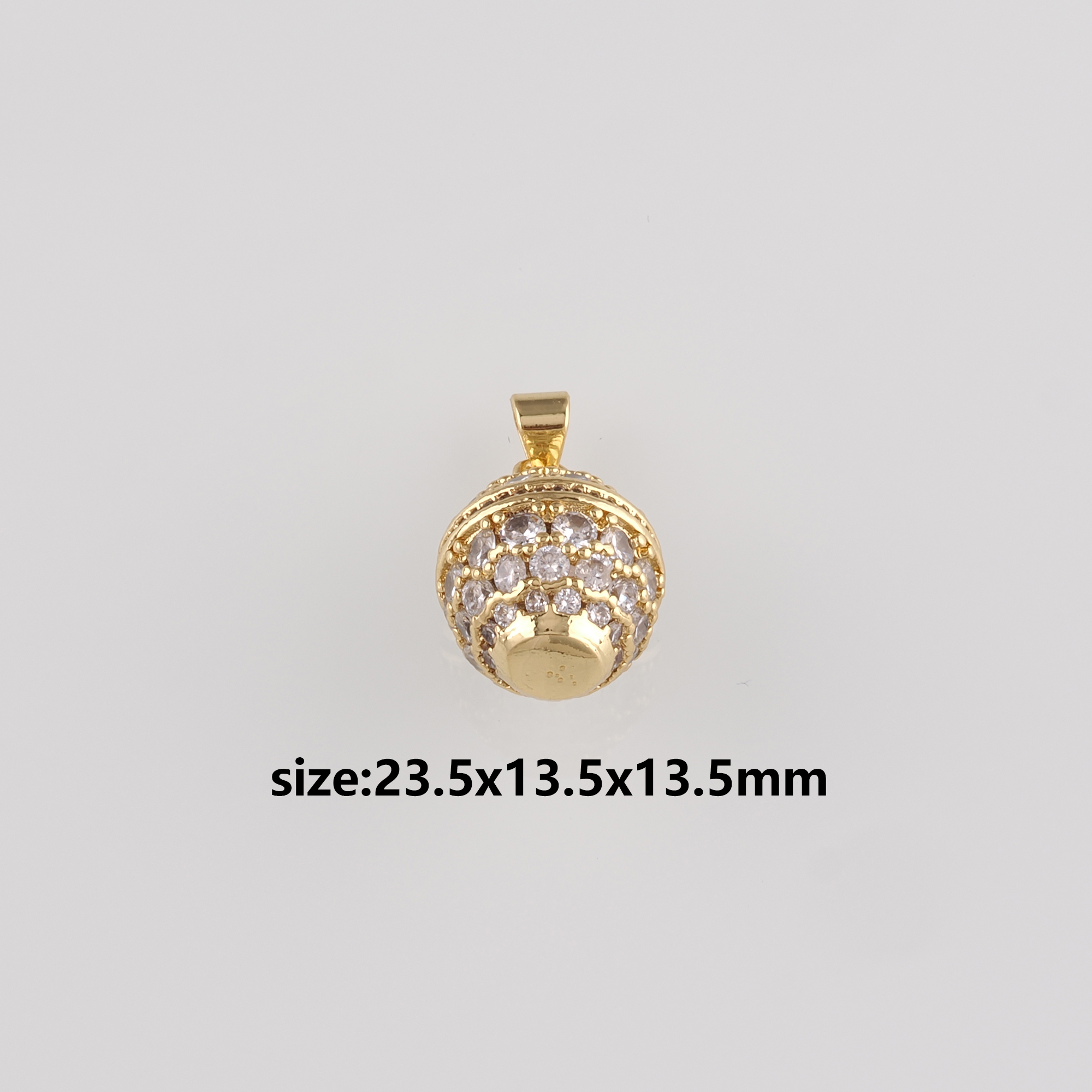 18K Gold Filled Hot Air Balloon Pendant,CZ Micro Pave Hot Air Balloon Charm Earrings Necklace for DIY Jewelry Making Supply