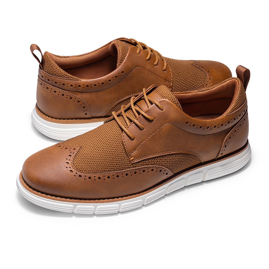 [CrossFlex CrestEase] Men's Smart Casual Wingtip Shoes