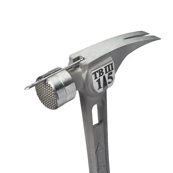 Stiletto Ti-Bone III Titanium Hammer — 15 oz, Milled Face, Ergonomic Curved Handle