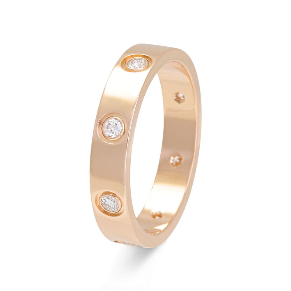 Cartier Love Sm Ring 18K Rose Gold Diamond B4050800