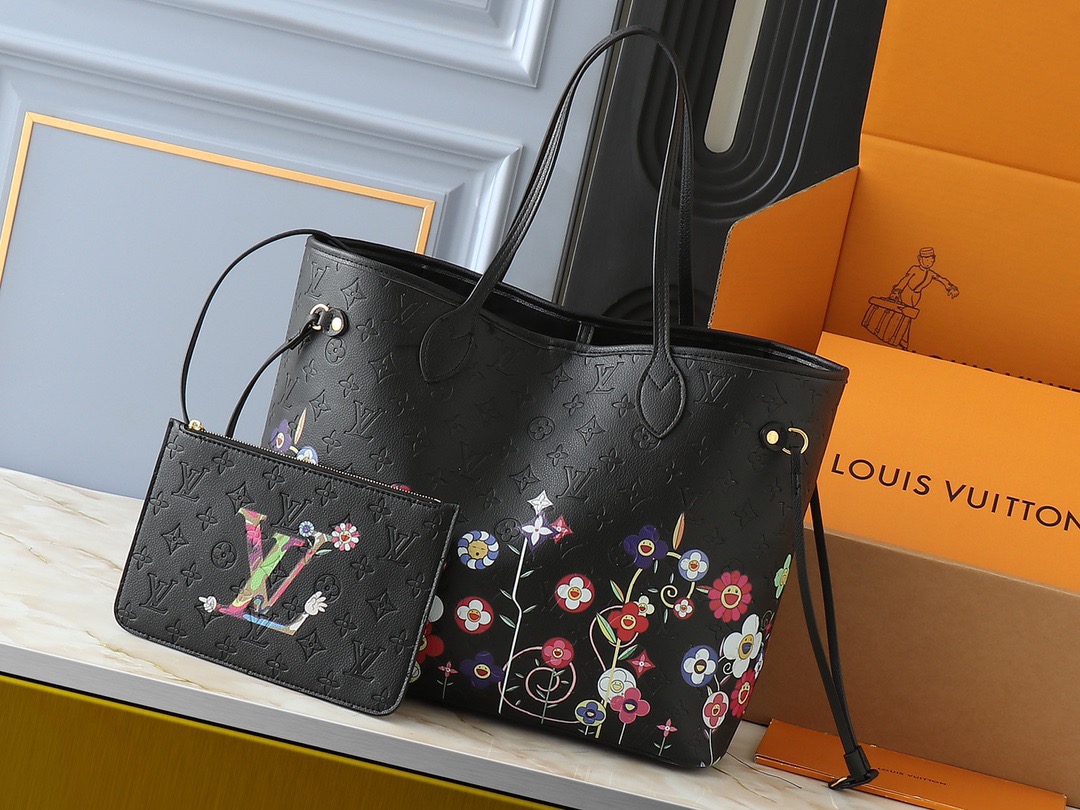 LV&Murakami Takashi Neverfull monogram bag - cnluxepick