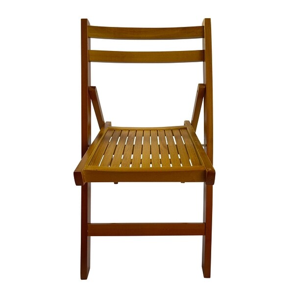 Furniture Slatted Wood Folding Special Event Chair ,Set of 4