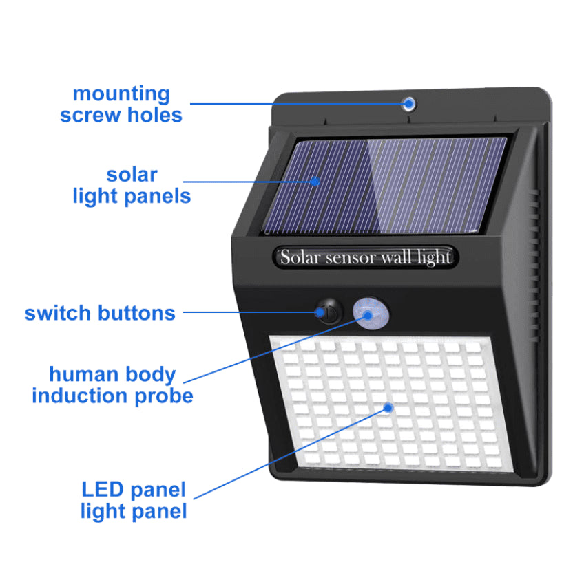 Sulishang Solar Lights Outdoor 6 Packs, Efficient Wireless Motion Solar Sensor Lights with 3 Light Modes, IP65 Waterproof Solar LED Light for Garden, Patio, Driveway Path Outdoor Scene