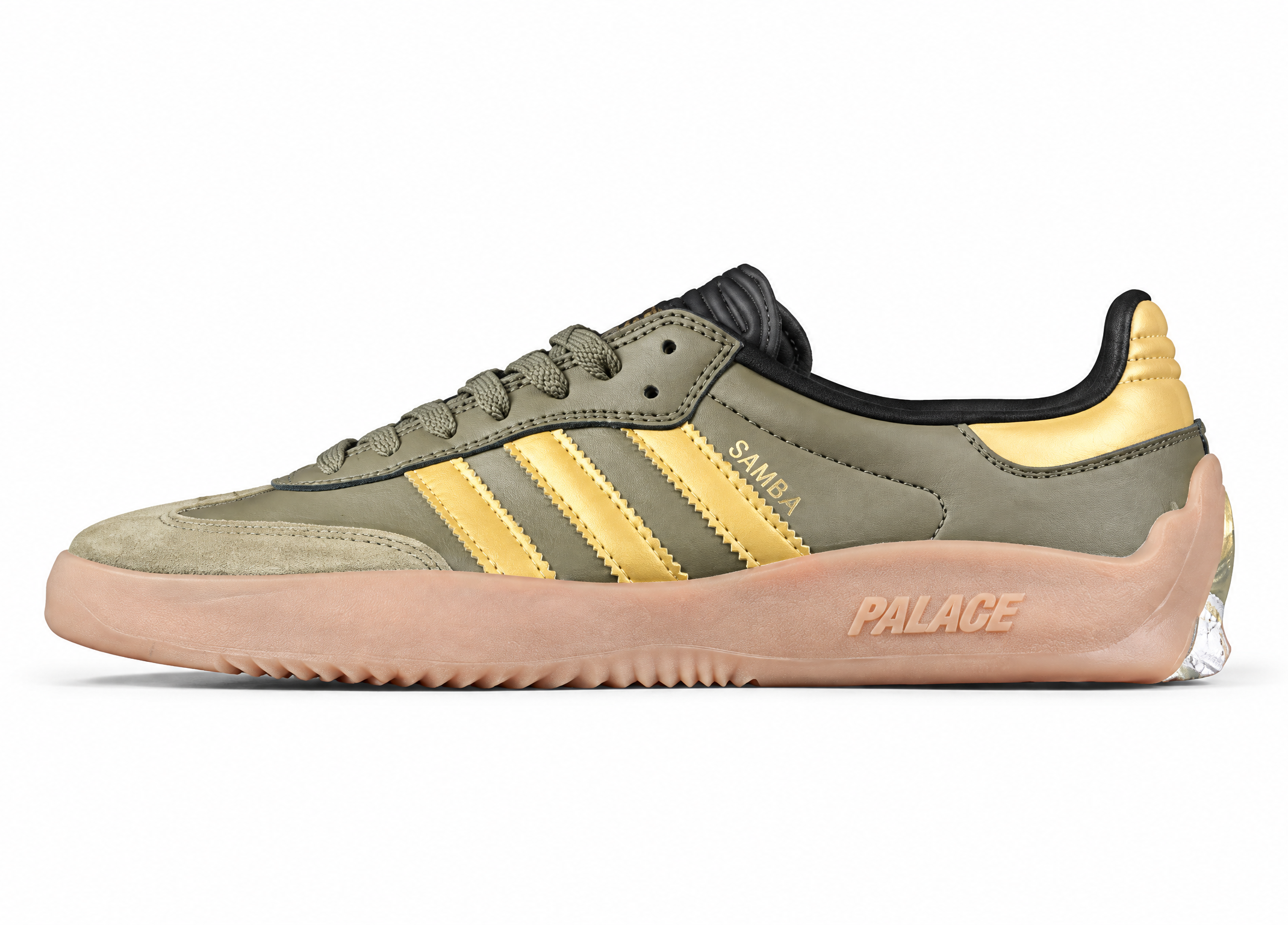 Adidas Palace X Puig Samba Focus Olive/Metallic Gold/Gum HQ6100