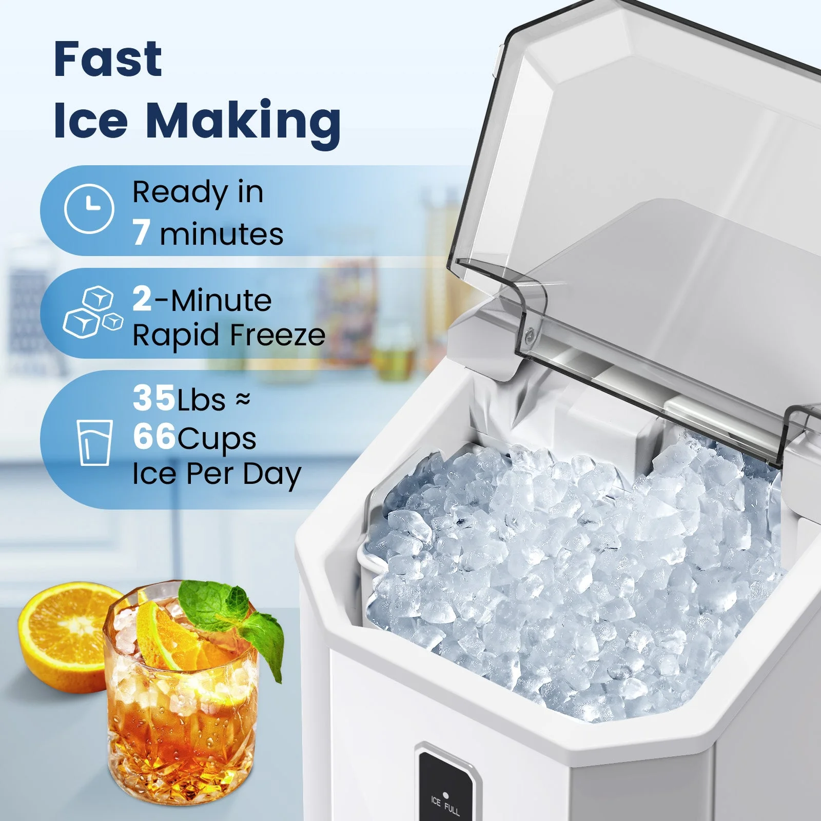 Nugget Pebble Ice Maker Countertop Z5815NA