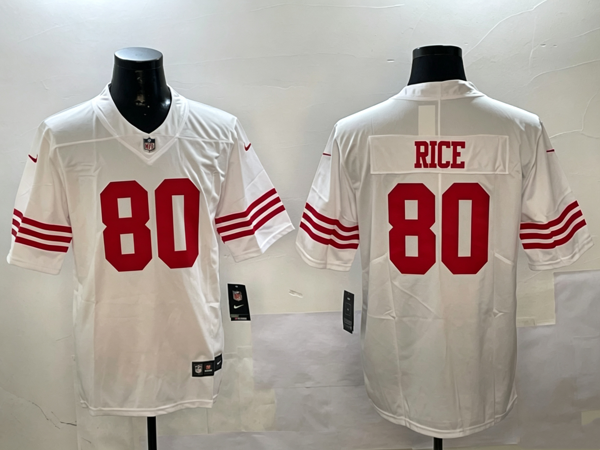 Men's San Francisco 49ers Jerry Rice #80 White Game Player Jersey