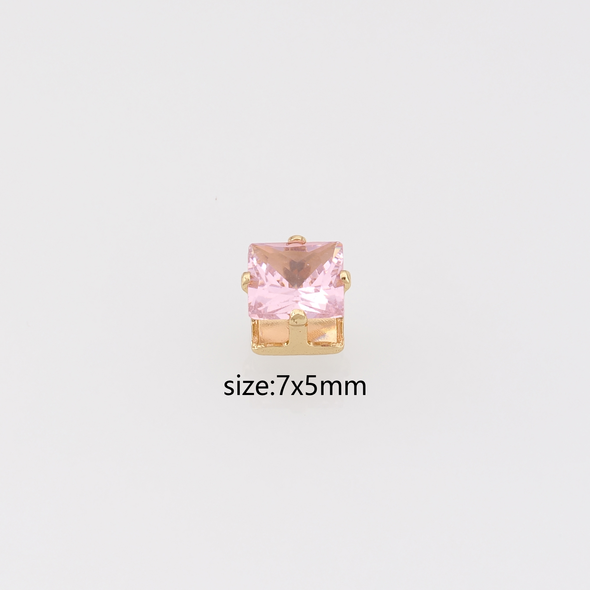 18K Gold Filled Square Spacer Beads,Zircon Square Bead,Dainty Bead  for Bracelet Jewelry Necklace Making Supply