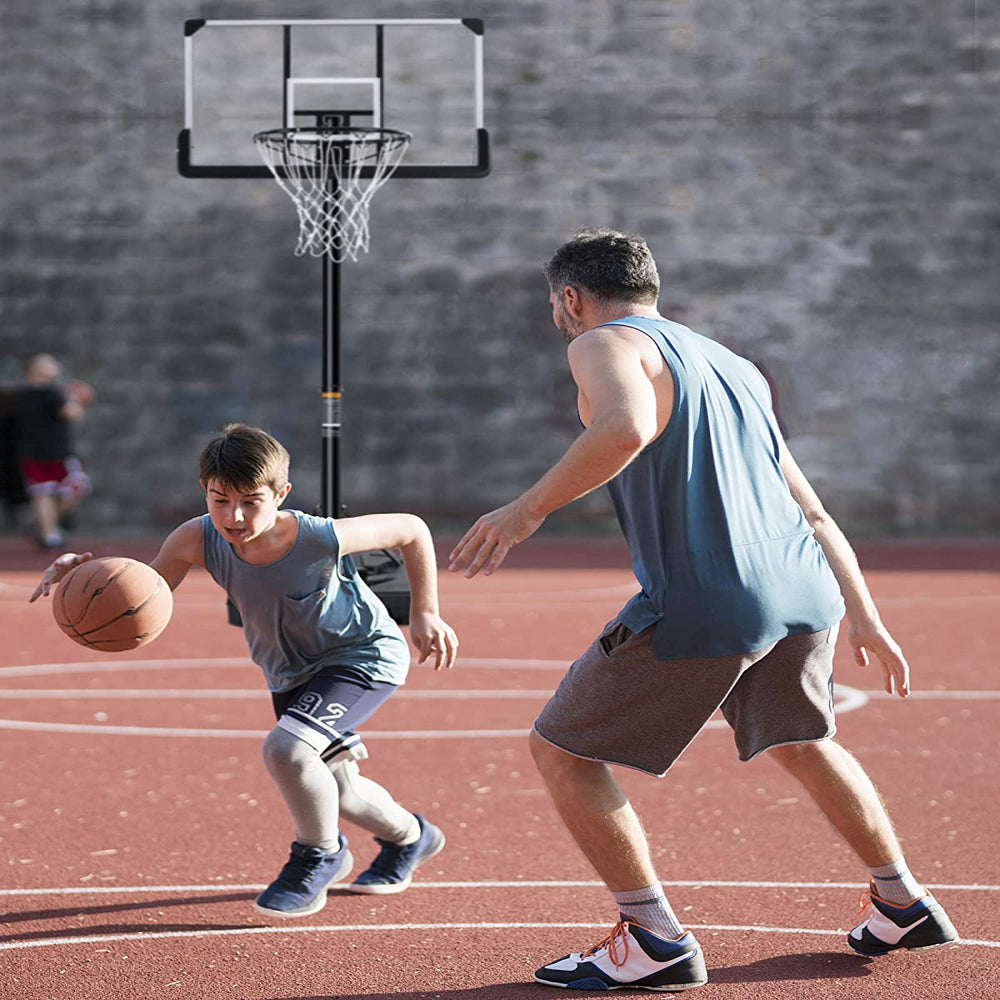 MaxKare Portable Basketball Hoop Height Adjustable 7 Ft. 6 In. - 10 Ft.