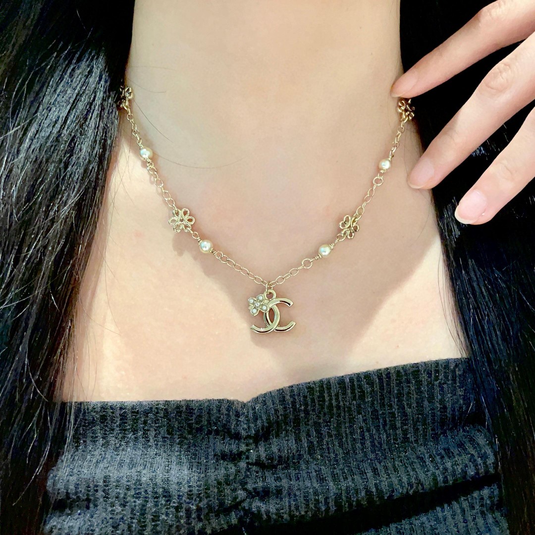 Chanel Pearl Double C Necklace - cnluxepick