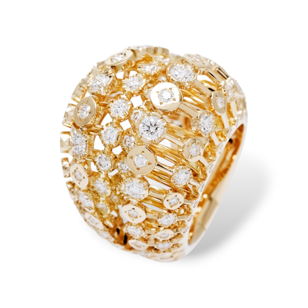 Cartier Libre Ring 18K Yellow Gold Diamond H4403500