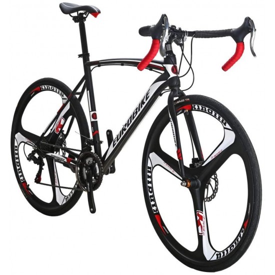 Bikes HYXC550 700C Wheels 21 Speed Shifting Road Bike Dual Disc Brake Road Bicycle