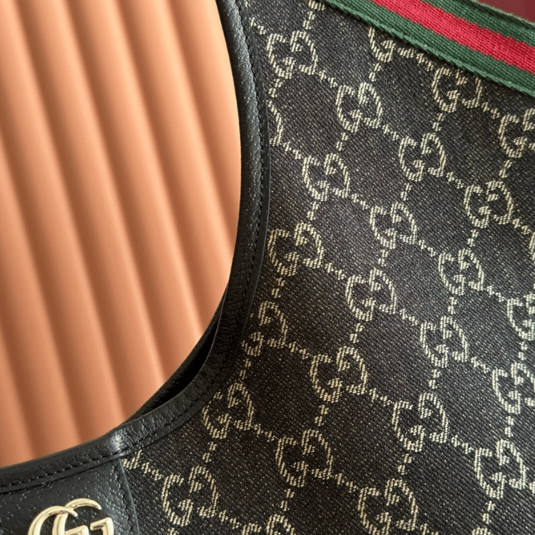 ‎Gucci Gg Ophidia Giglio Tote Shoulder Bag Black ‎9.8 Inches 853971 FAFYU 1155