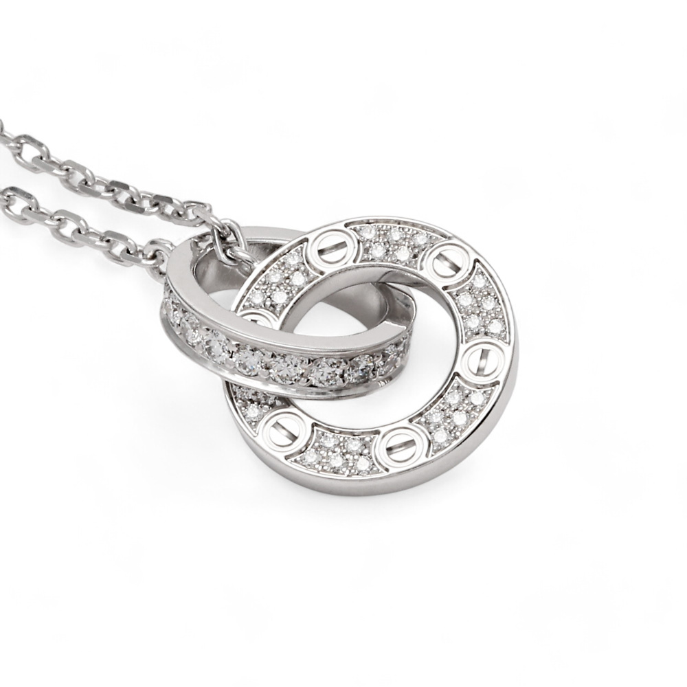 Cartier Love Necklace 18K White Gold Diamond B7216300