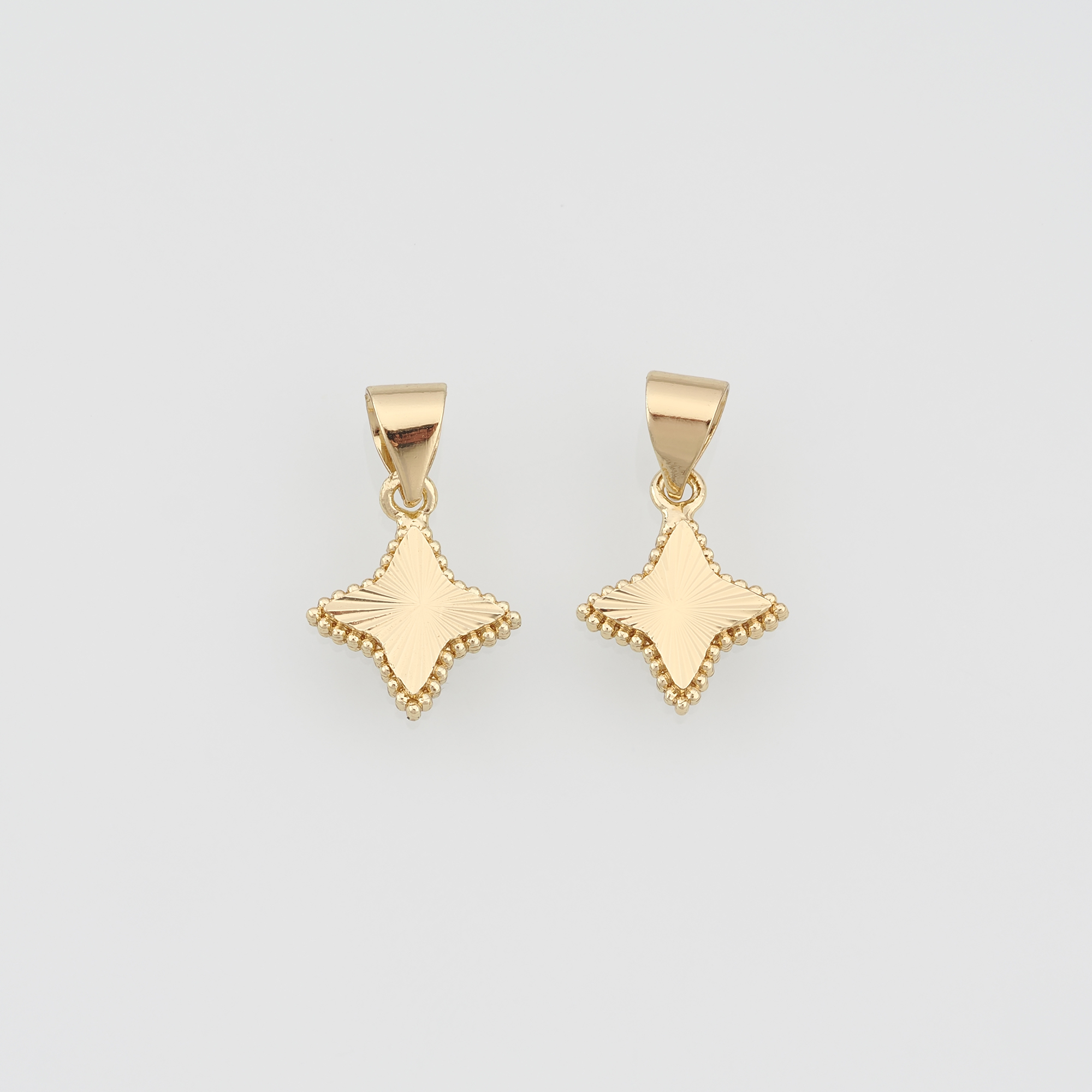 18K Gold Filled North Star Pendant,Dainty Celestial Charm Earrings Necklace for DIY Jewelry Making Supply