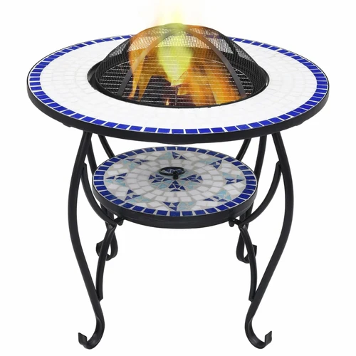 Mosaic Fire Pit Table Terracotta 26.8