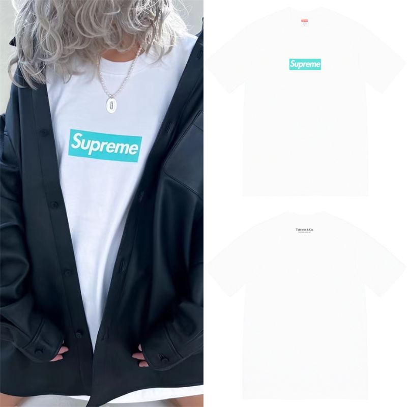 Supreme x Tiffany Box Logo Tee SNSで話題沸騰中！シュプリーム ｔシャツ  コピー