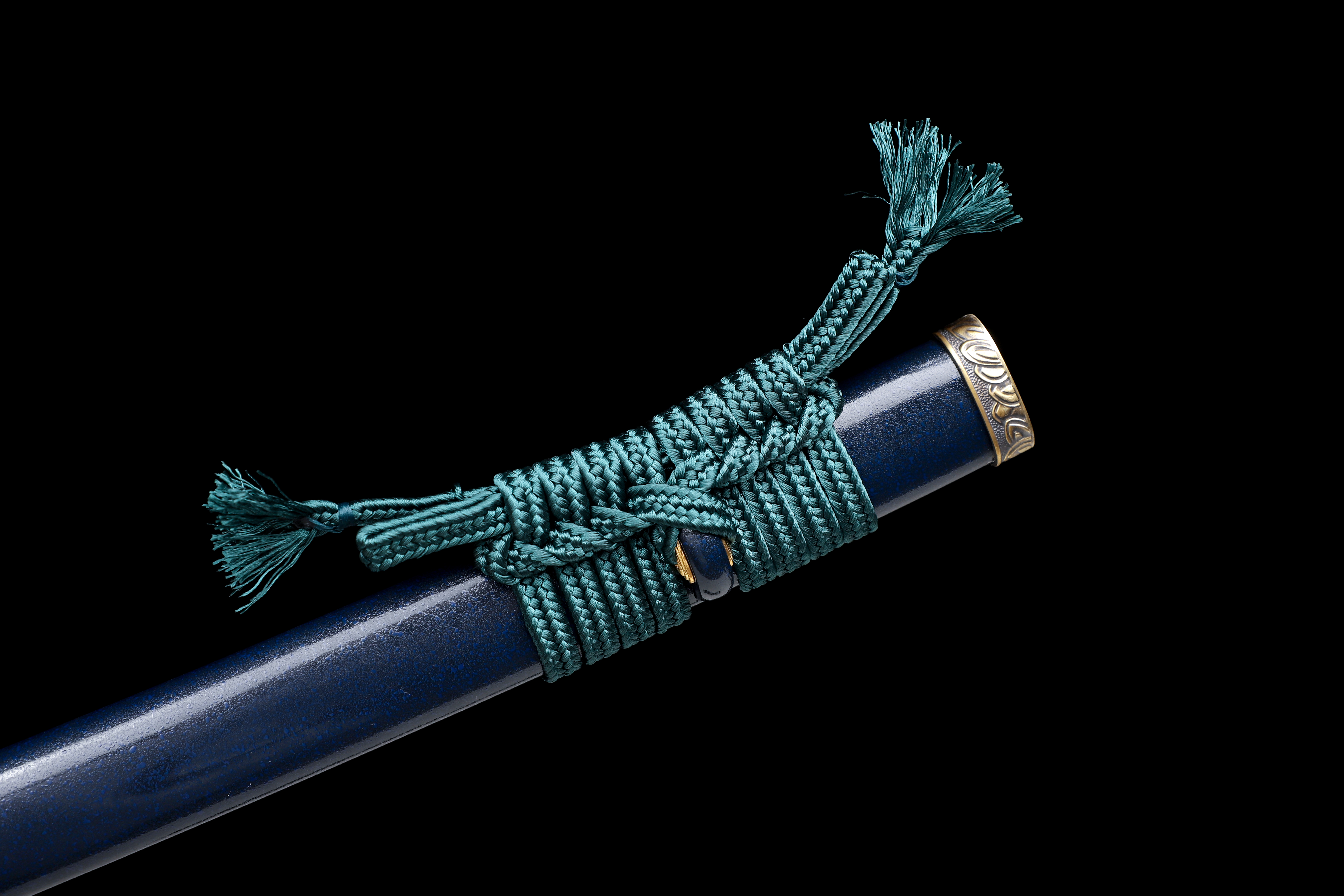 Handmade Japanese Katana 9260 Spring Steel Purple Blade Full Tang