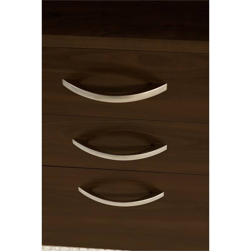 Bush Business Furniture Series C Elite 60W x 30D L-Desk with 3 Drawer Pedestal in Mocha Cherry
