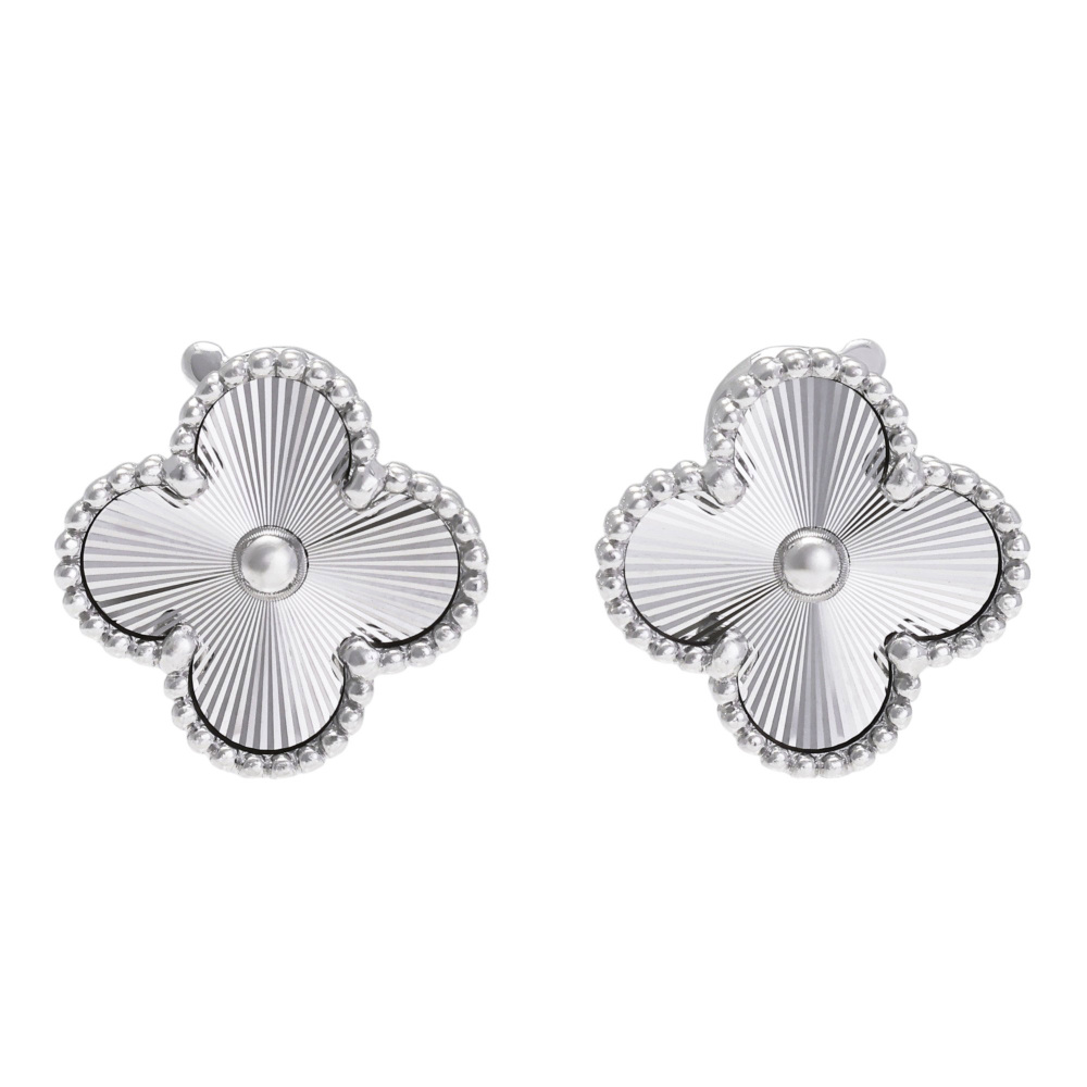 Van Cleef & Arpels Vintage Alhambra Earrings 18K White Gold VCARP9XF00