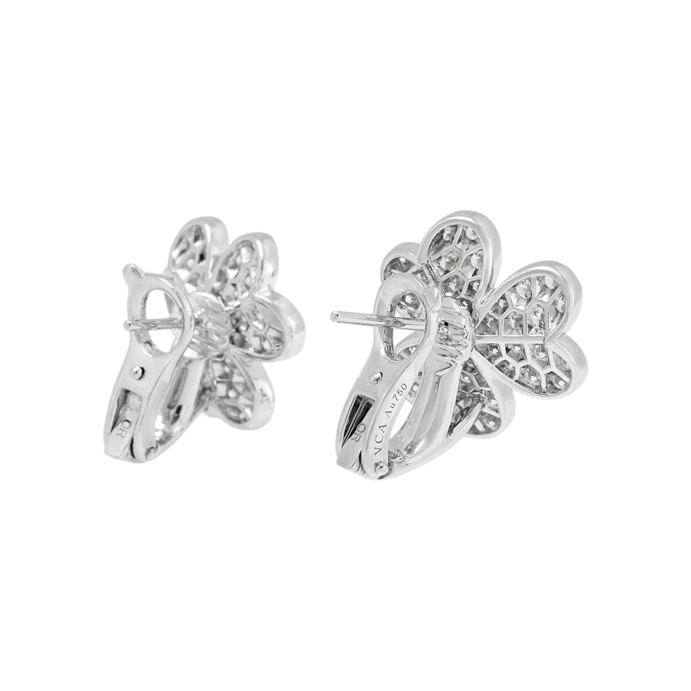 Van Cleef & Arpels Frivole Earrings 18K White Gold VCARB65800