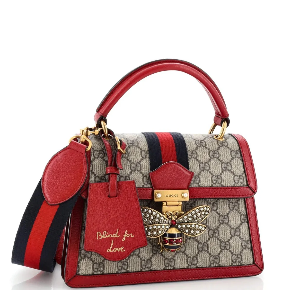 Gucci GG Supreme Canvas Queen Margaret Handbag –  Red