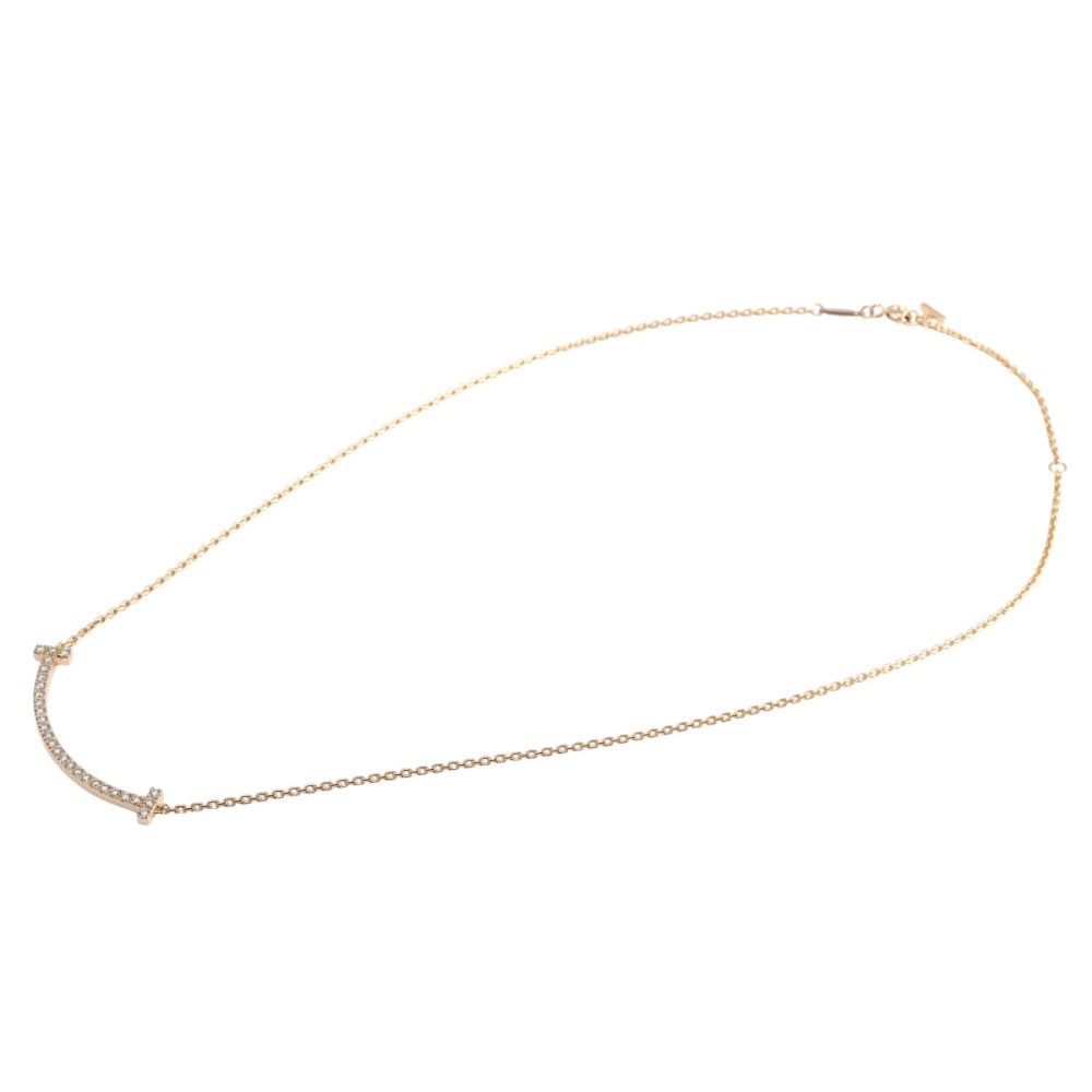 Tiffany & Co. Tiffany T Smile Necklace 18K Rose Gold Diamond 67513282