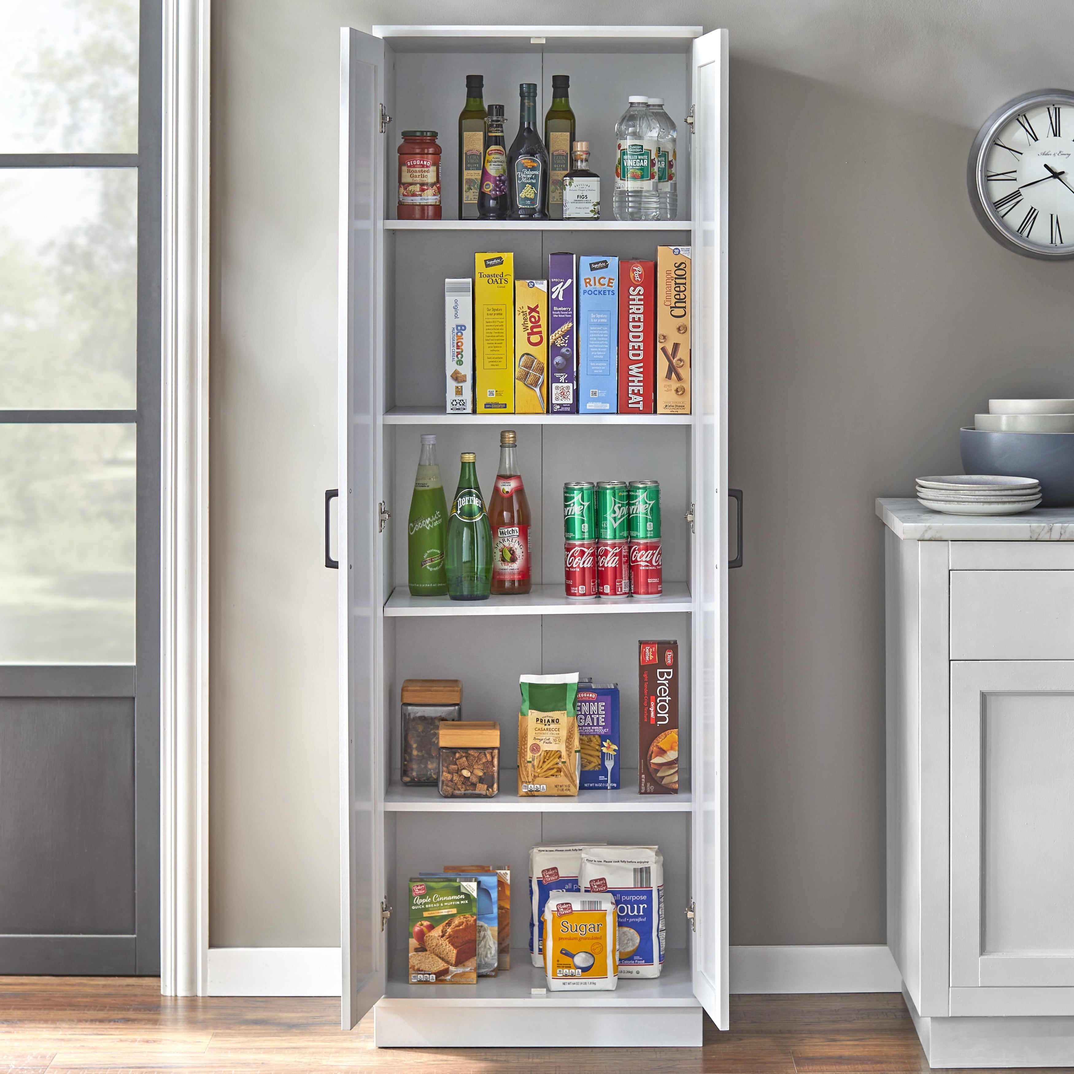 TMS Fletcher Modern Farmhouse Kitchen Pantry Cabinet Finish