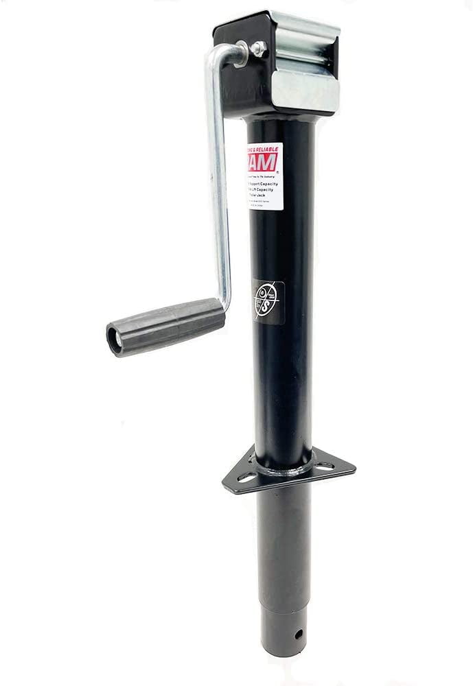 Southwest Wheel 5,000 lbs Side Wind RAM A-Frame Trailer Jack w/Zinc Adjustable Drop Leg