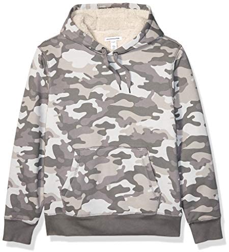 Men's Sherpa-Lined Pullover Hoodie Sweatshirt