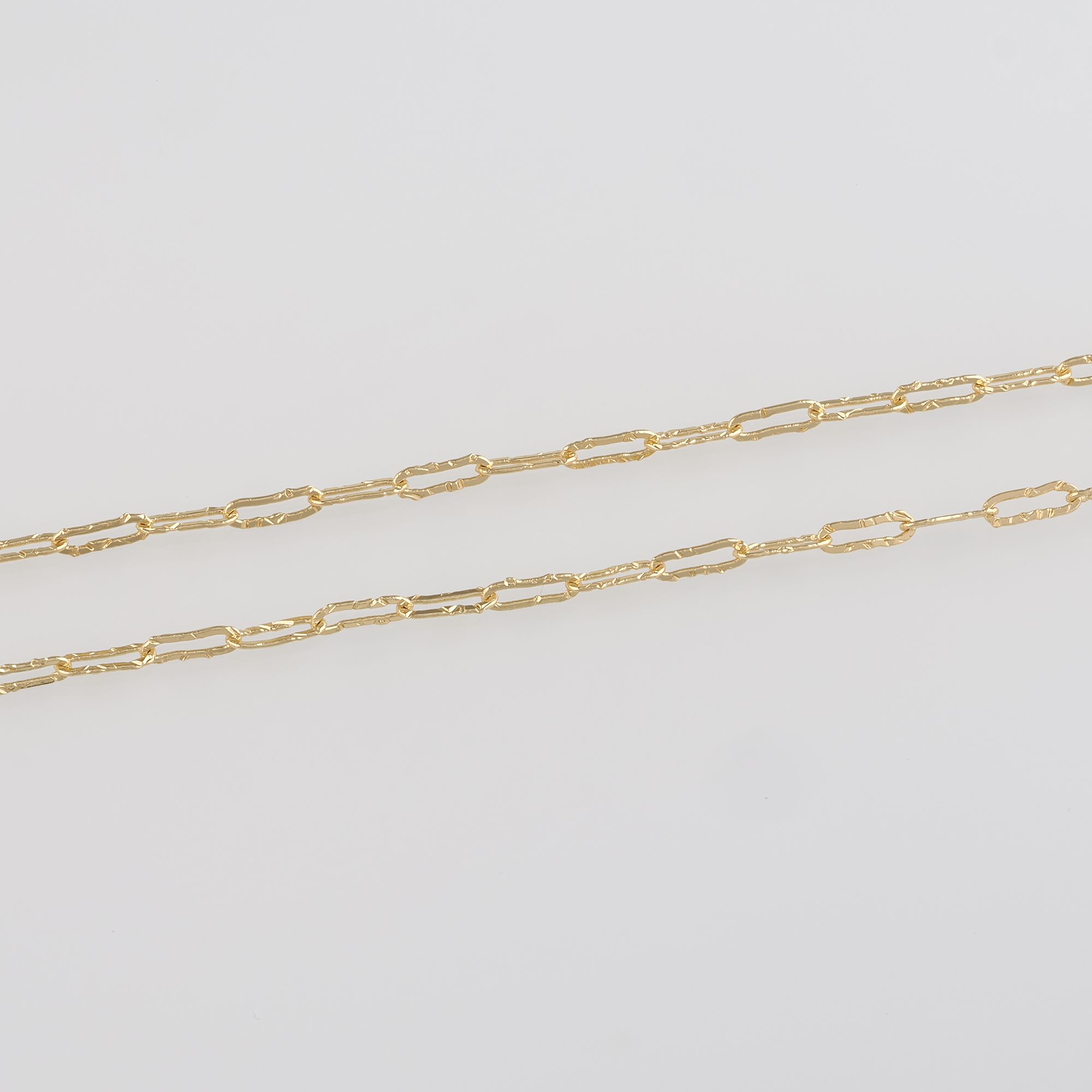 18K Gold Filled Cable Chain Necklace,Dainty Thin Link Chain,Gold Paper Clip Chain Necklace for Women DIY Jewelry Making Supply